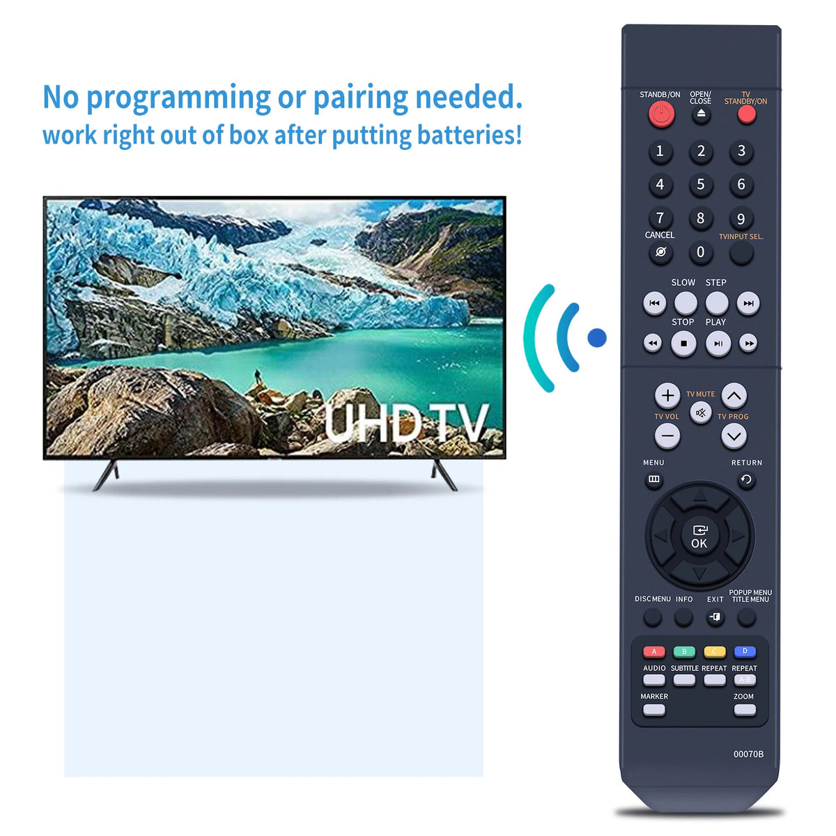 AK59-00070B Remote Control For Samsung Player BD-P1200 BD-P1400 BD-P1500