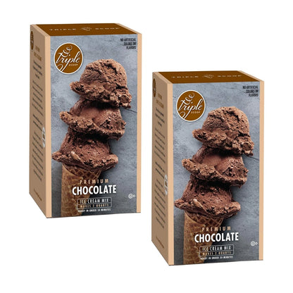 Triple Scoop - Premium Chocolate (2) Ice Cream Mix For 2 Pack, chocolate