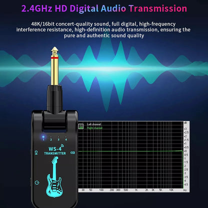 High Quality 2.4G Wireless Guitar Rechargeable Transmitter And Receiver