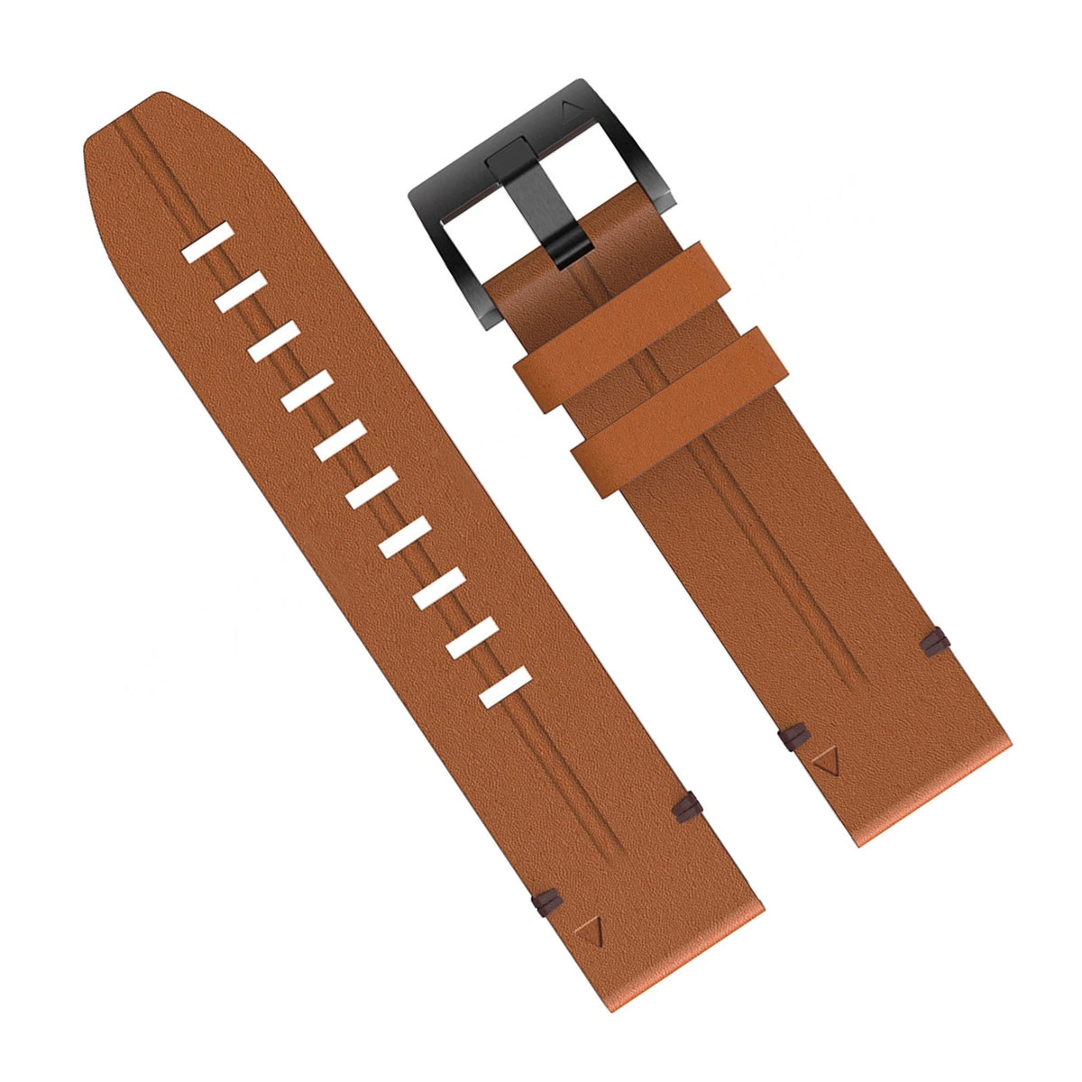 22mm Brown Leather Watchband Strap Quick Wristband For Garmin Fenix 5 6 7 B