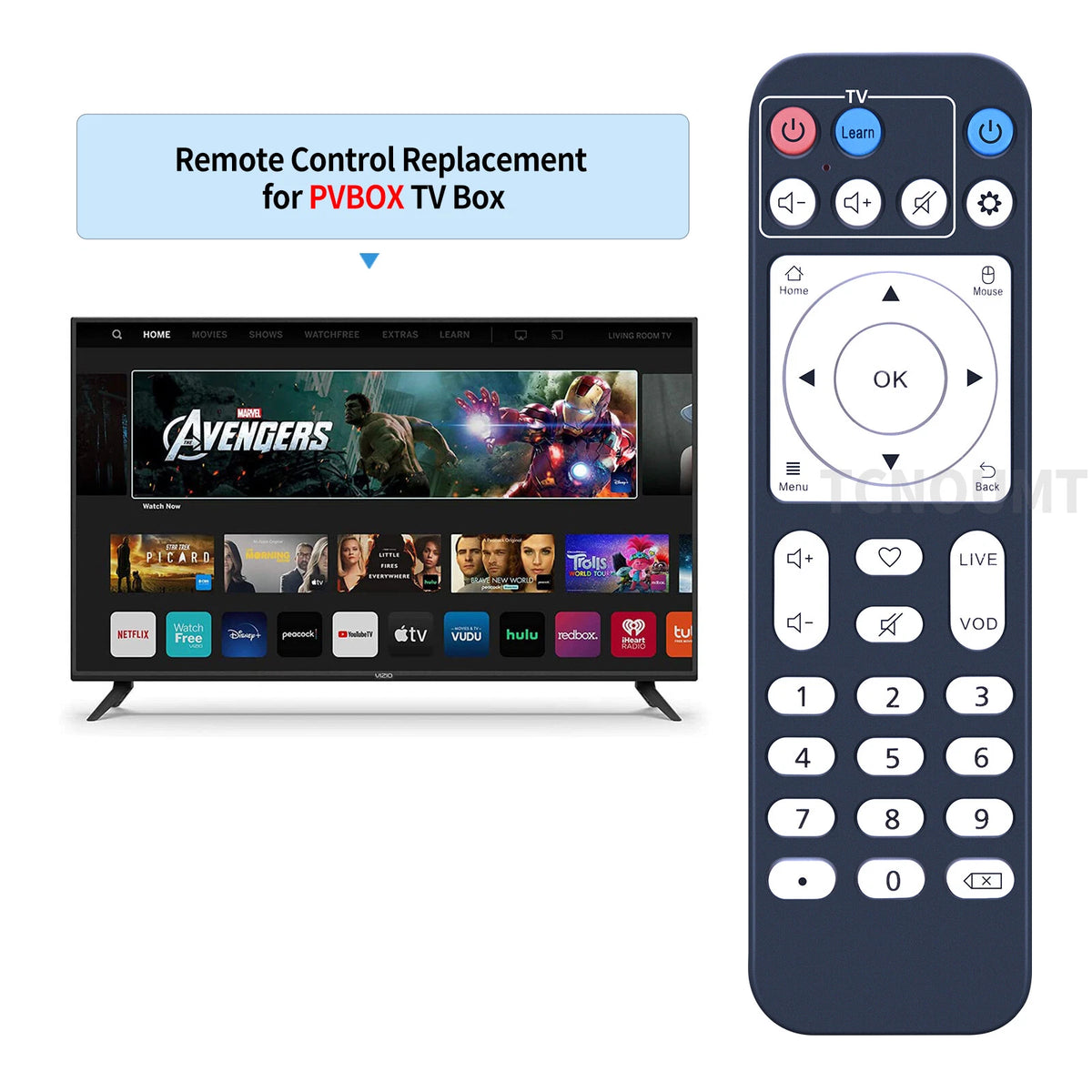 REMOTE CONTROL FOR PVBOX PV BOX 3 8K PUVIDEO 3.0 2020
