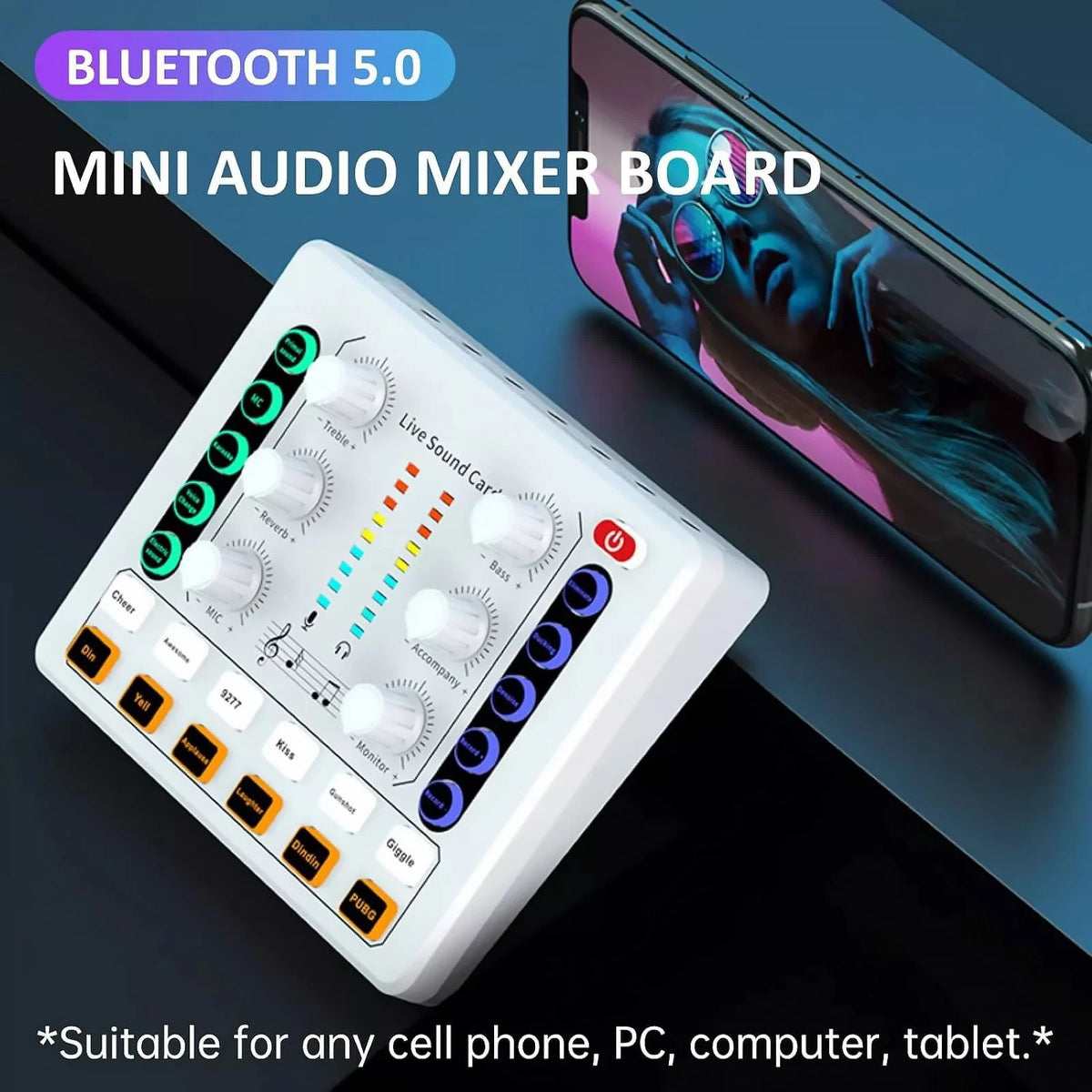 M8 Versatile Sound Card Body For Win/Mac OS/Android/IOS Wide Compatibility
