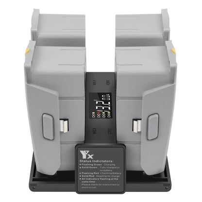 4 Battery Ports LED Display Charger Charging Hub For DJI Mavic Air 2 Drone e