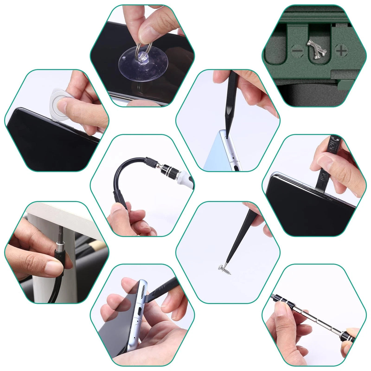 ORIA Precision Screwdriver Set, 132 in 1 Magnetic Repair Tool 132 IN 1, Green