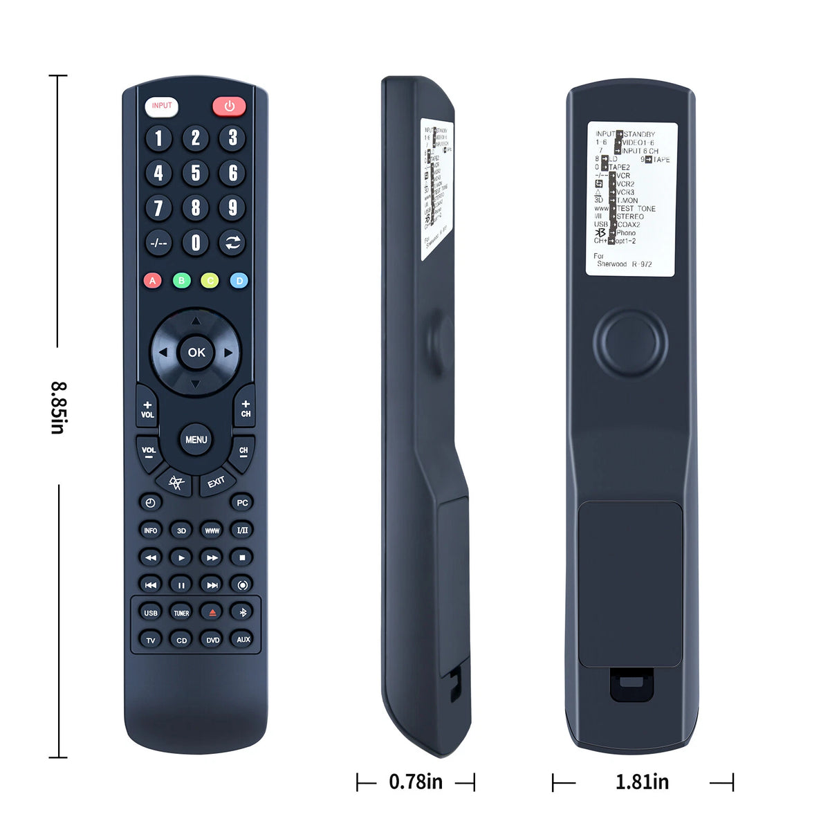 Remote Control For Sherwood R-972 R-771 RC-111 RNC-50A Audio A/V AV Receiver