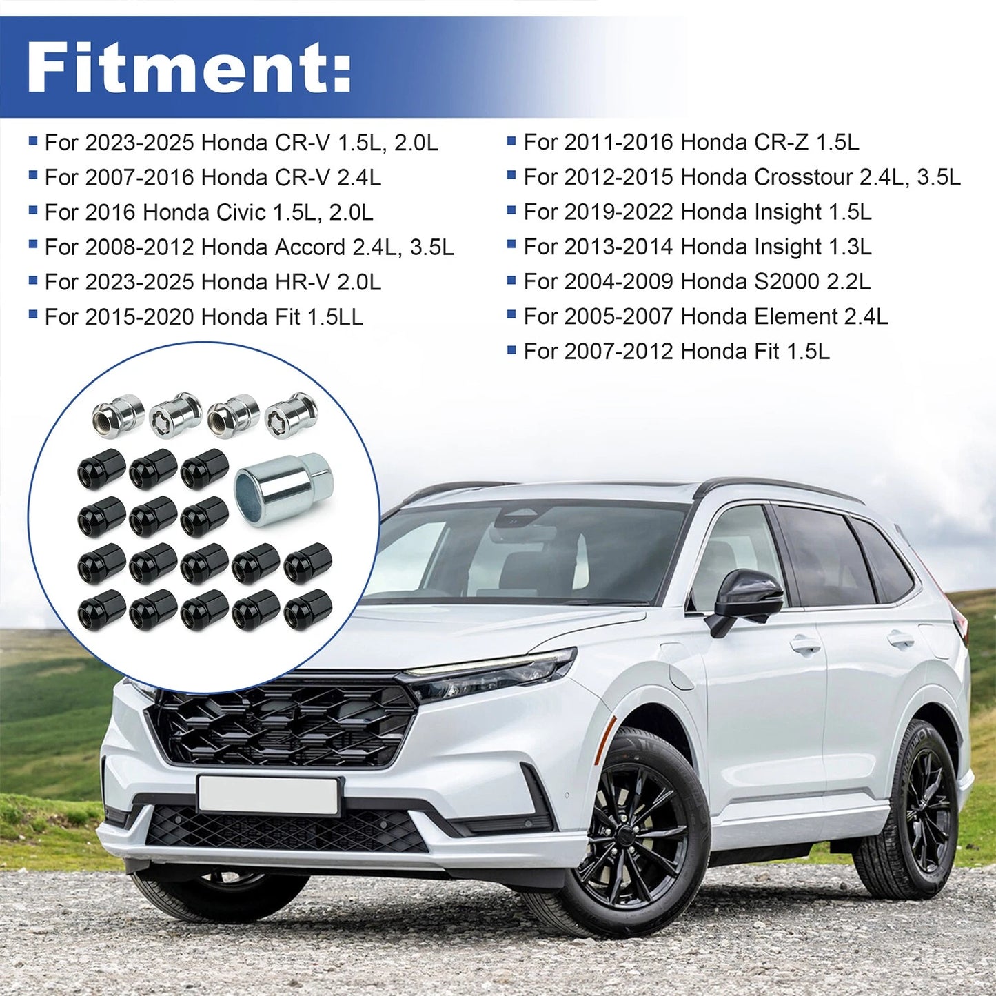 21Pcs 08W42-SCV-101 Wheel Lock Set For Honda CR-V Accord Civic