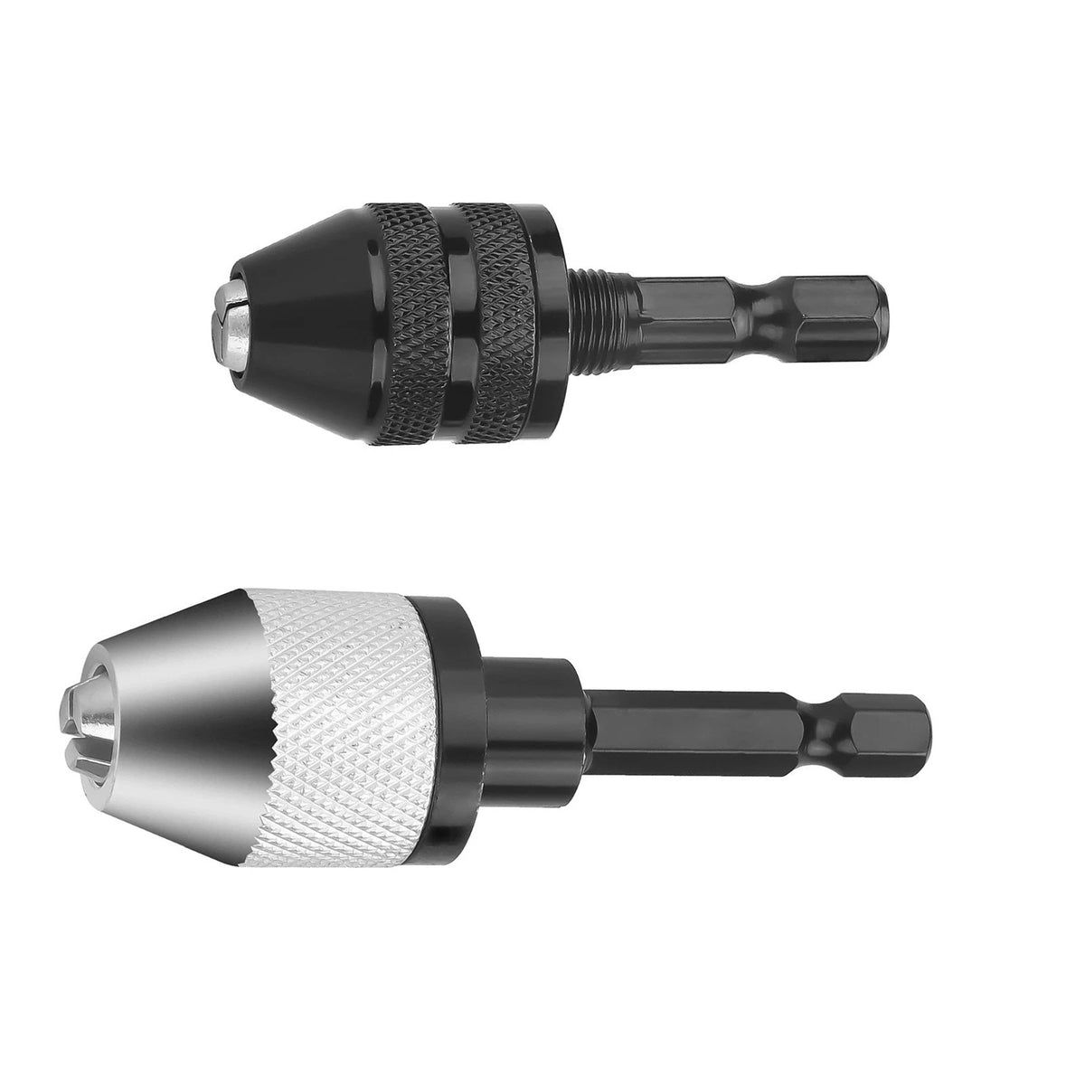 2x Keyless Drill Chuck Adapter 1/4" Hex Shank For Power Tools Maintenance Part