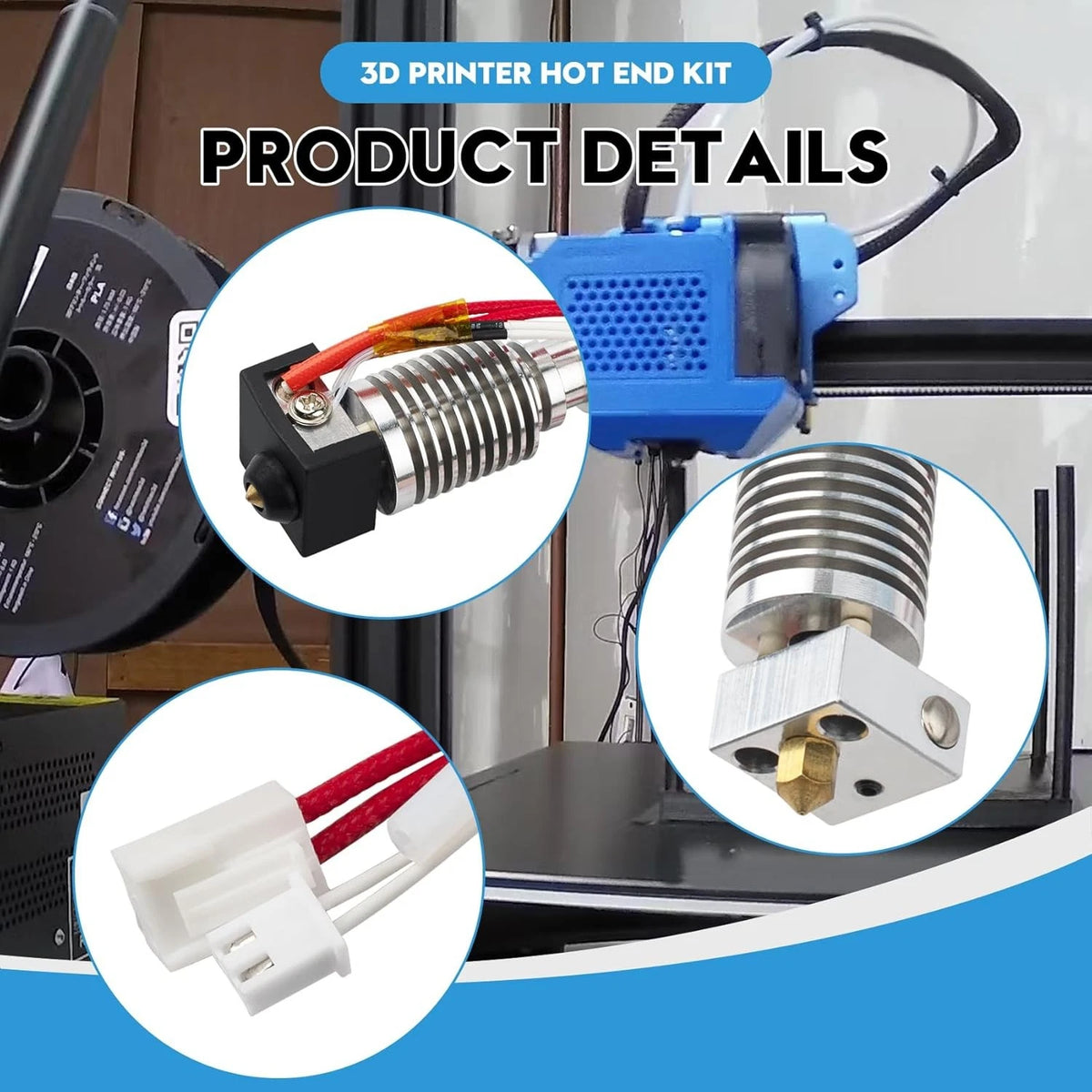 3D Printer Hot End Kit,cr-10 v2 hotend and CR-10 V3 ，Assembled Hotend...