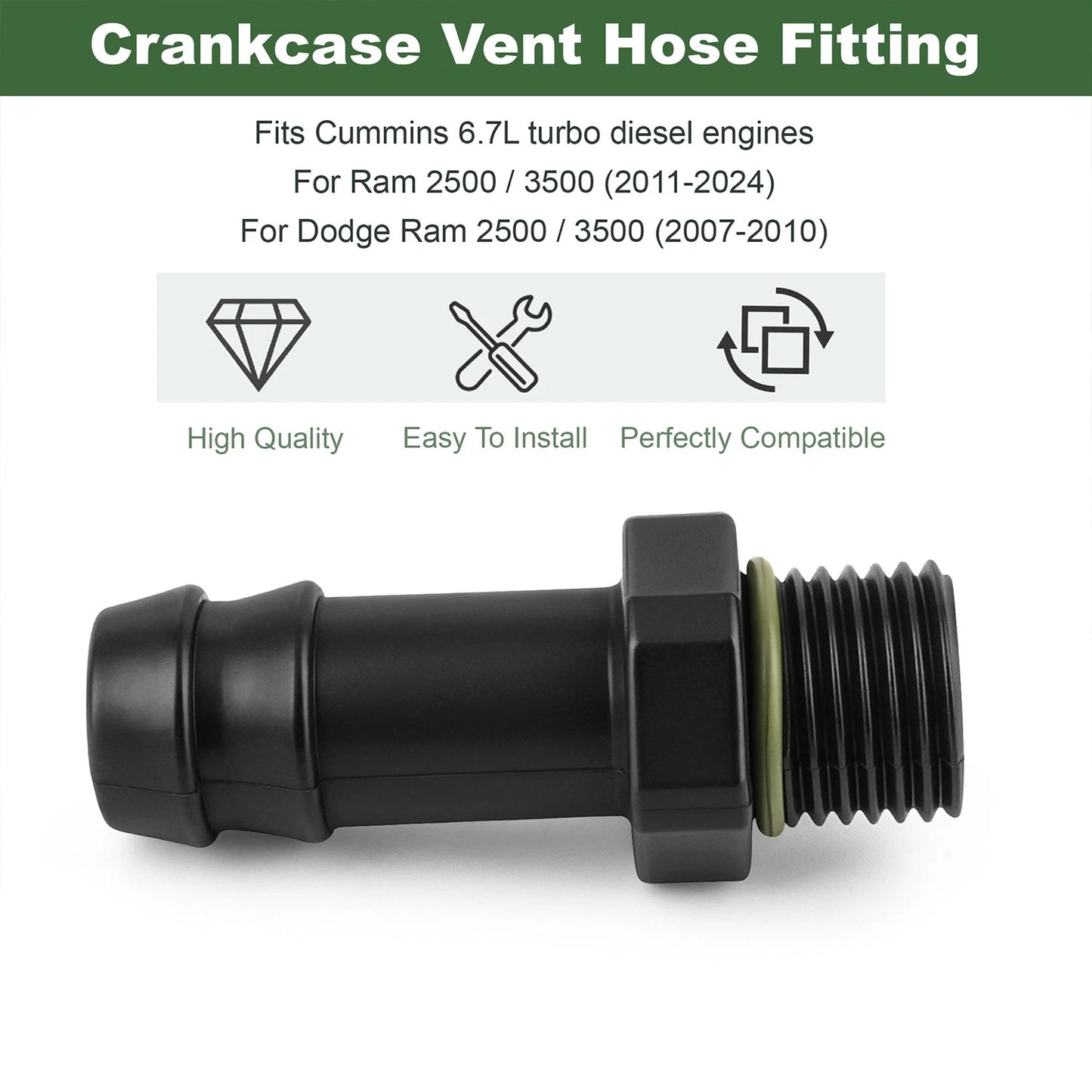 Vent Hose Fitting 68005158AA For Dodge Ram 2500 3500 2011-2024