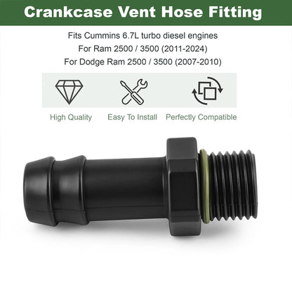 Vent Hose Fitting 68005158AA For Dodge Ram 2500 3500 2011-2024