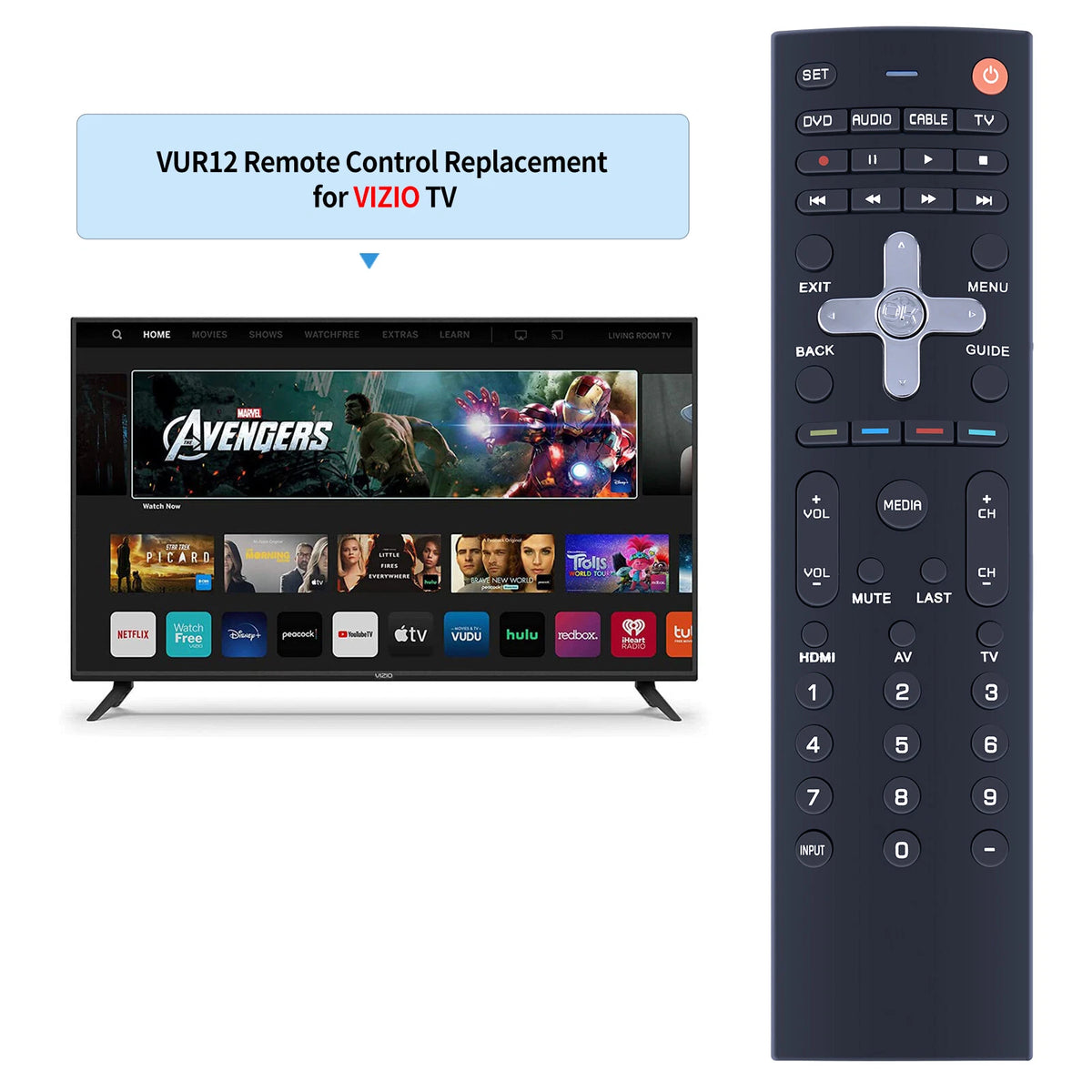 VUR12 Remote Control For Vizio TV M320NV M370NV M420NV M420NV-CA M421NV