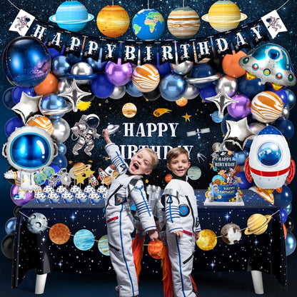 Outer Space Birthday Party Decorations Themed Blue, Black