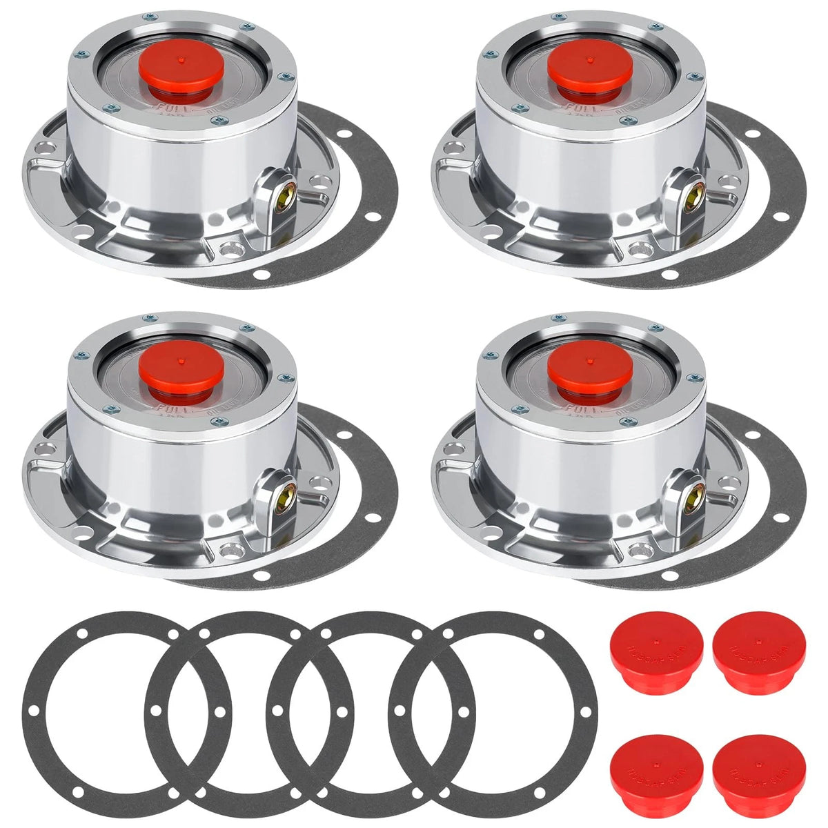CheeMuii 343-4009 Trailer Hub Cap 4 PCS 4PCS-3434009, 4 HUBCAPS