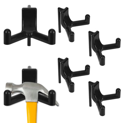 6pcs Shed Hooks for Rubbermaid Fasttrack, Plastic Multi Purpose Black