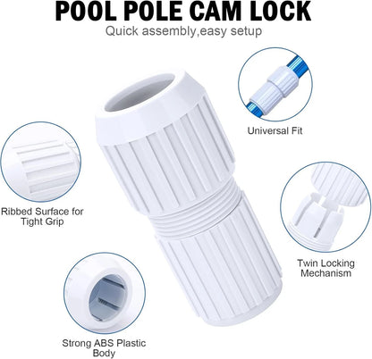 Pool Telescoping Pole Cam Lock Replacement 2pc, EZ for Telescopic...