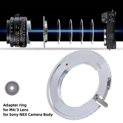 For Sony E Mount Camera Accessories M4/3-NEX Aluminum Alloy Adapter Ring