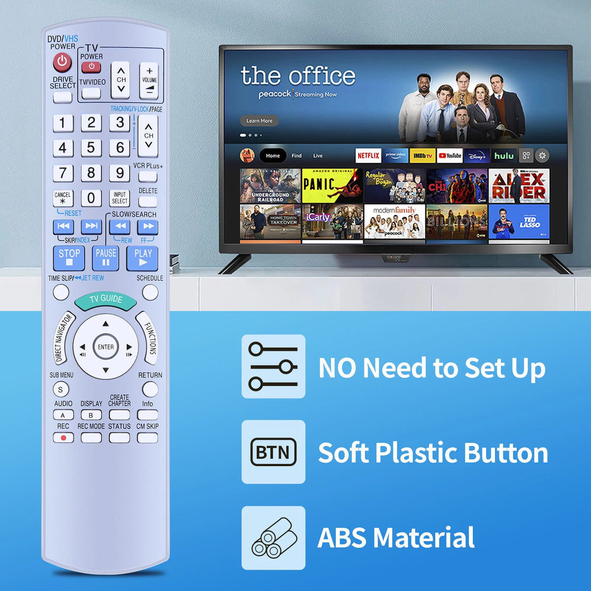 Remote Control EUR7659Y90 For Panasonic DVD Recorder DMR-EH75 DMR-EH75V