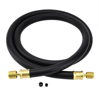 1/2" Diameter Hose, 3/8" FL to 1/4" FL Vacuum Certified Refrigerant Hose, 6'