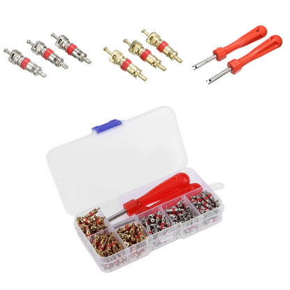 242PCS Car A/C Air Conditioning R134a Valve Core Assortment Remover Tool Kit C