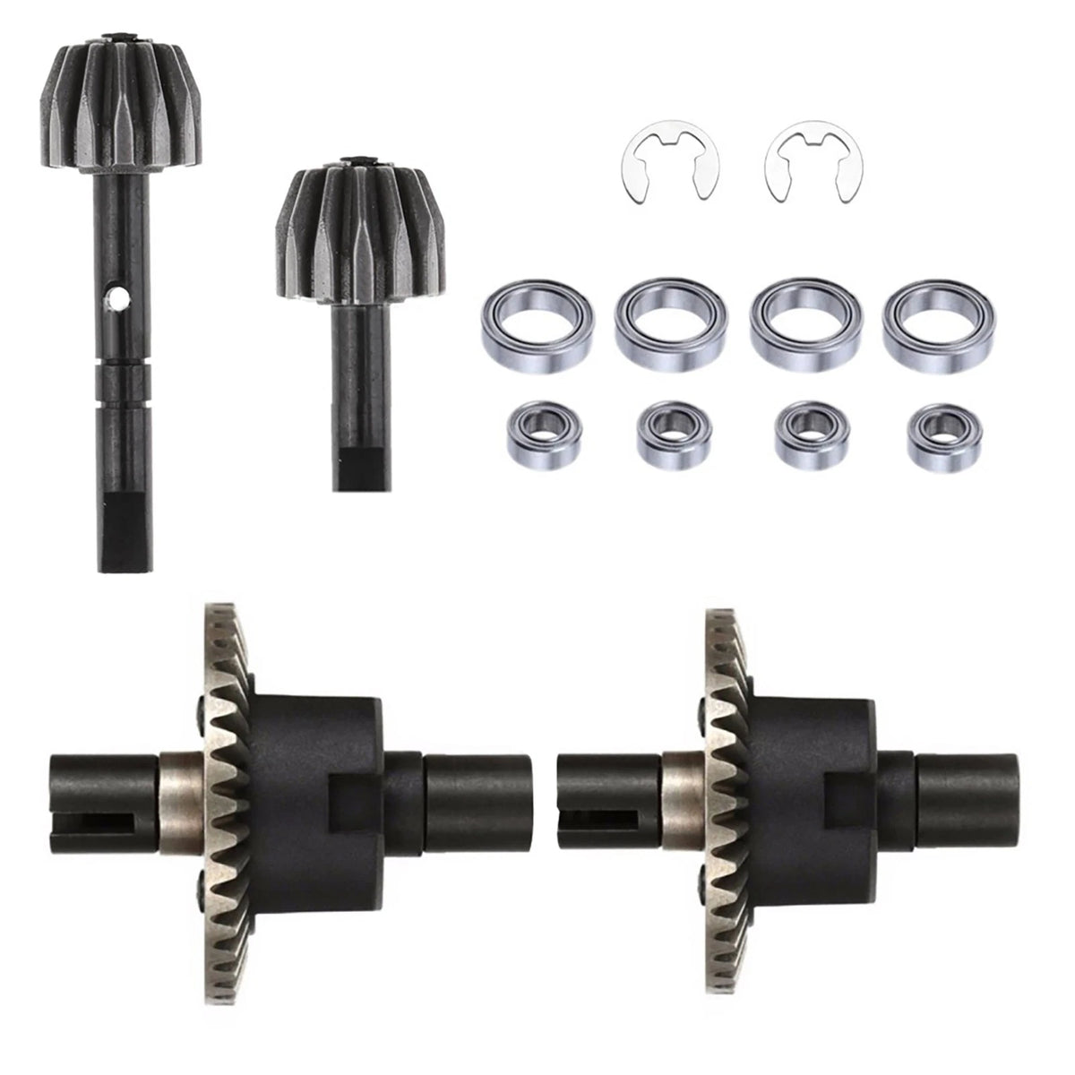 For HSP 1/10 RC Car Metal Front & Rear Differential Gear Kit Accessories