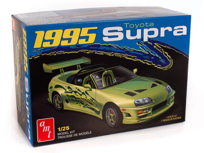 AMT 1995 Toyota Supra 1:25 Scale Model Kit 7 x 3.25 inches, Olive Green