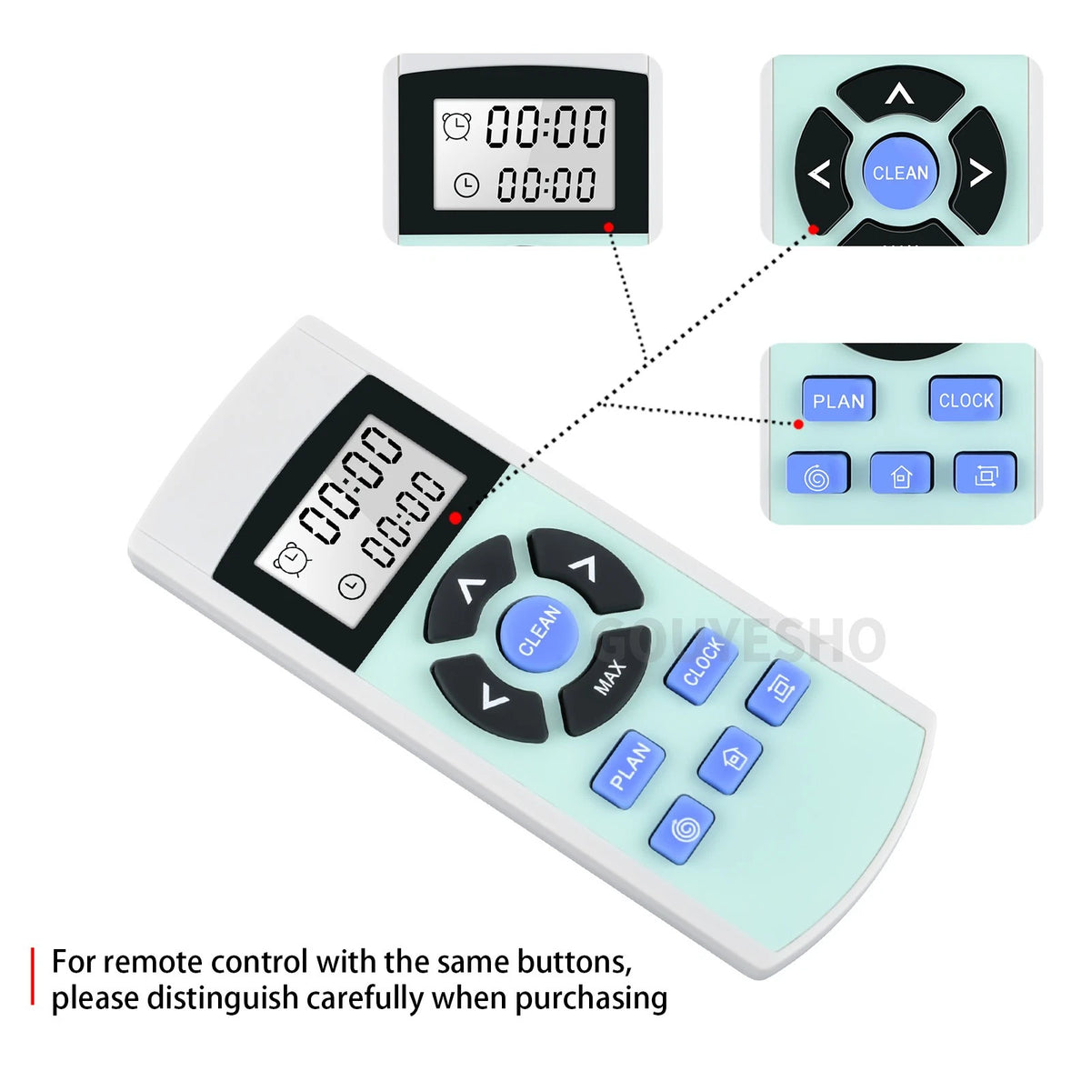 Replacement Remote Control For ILIFE A30 Pro Robot Vacuum and Mop