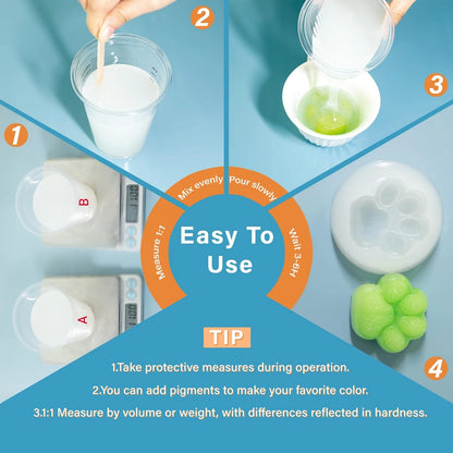 Bond Craftor 15A Silicone Mold Making Kit 64oz, 4H Cure Translucent