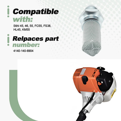 Muffler Stub Spark Arrestor Compatible with Stihl 45 46 55 FC55 FS38 Silver