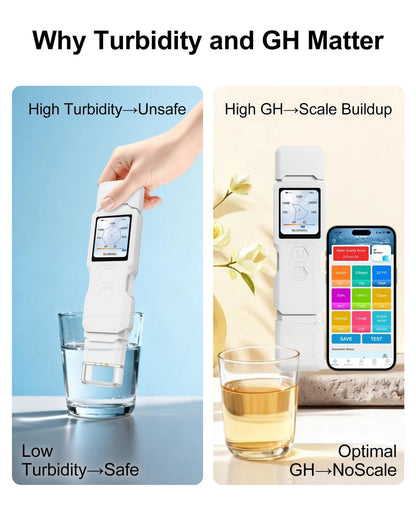 9-in-1 Smart Water Tester with APP Monitoring, Digital Test Kit for...