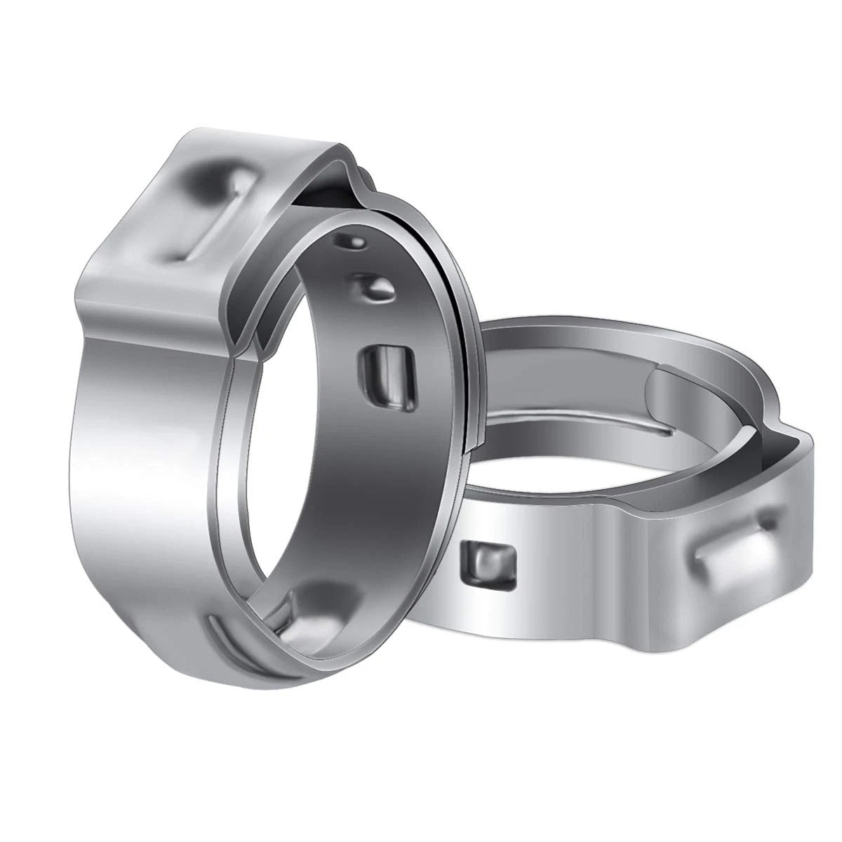 LOKMAN 50 Pack 1/2 Inch PEX Cinch Clamps, Stainless Steel Inch, Metallic