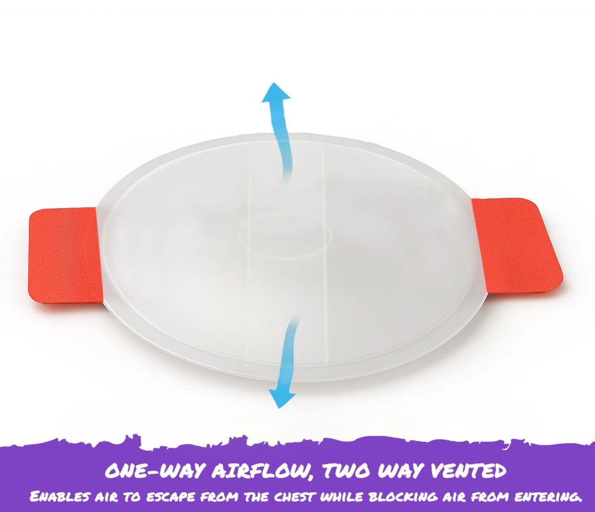Lightning X CSV6 Vented Chest Seal for Open Wounds | Occlusive White