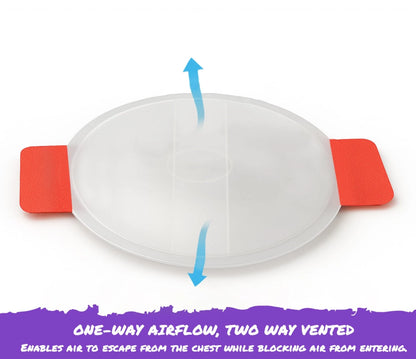 Lightning X CSV6 Vented Chest Seal for Open Wounds | Occlusive White