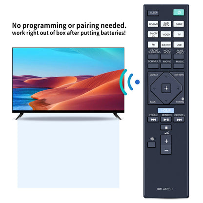 RMT-AA231U Replacement Remote Control For Sony AV System STR-DN1080 STR-DH770