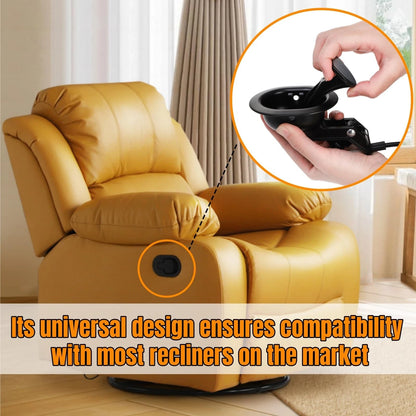 Acshio 2 Sets of Metal Recliner Release Pull Handle, Universal Small, Black