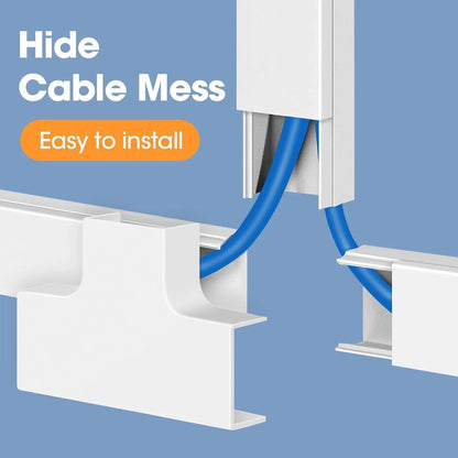 YesBes 116in Cord Hider Kit, Covers for Wires on Wall, 116in, White