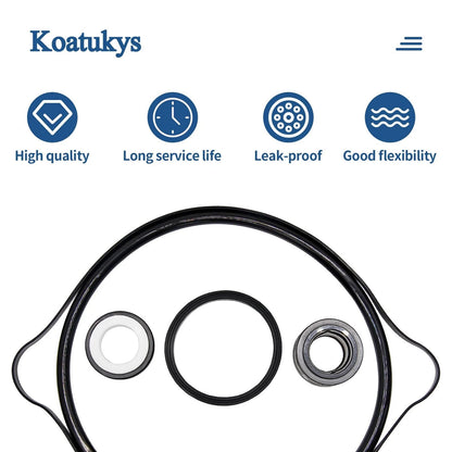 Koatukys SP3000X Shaft Seal Gaskets and O-Ring Kit 1 Set Kit, Black