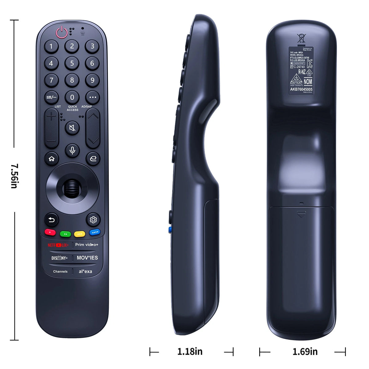 MR24GA AKB76045005 Voice Replacement Remote Control For LG TV 50QNED80CTA