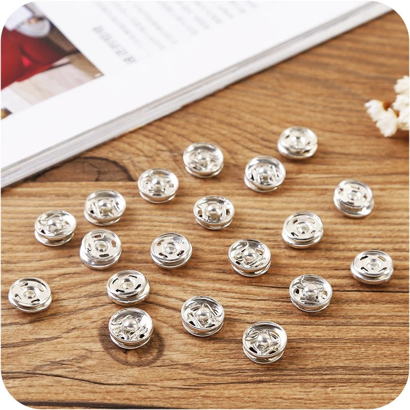 20Pcs 1.3cm Diameter High Hardness Stainless Snap Buttons For Sewing Clothing