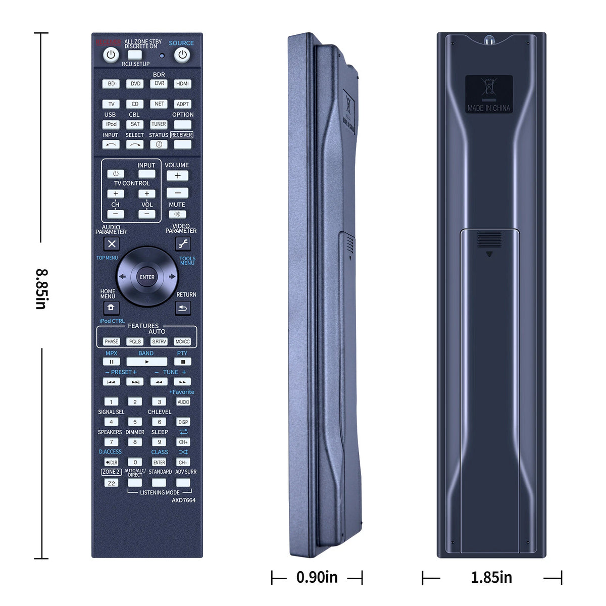 AXD7664 Remote Control For Pioneer Audio Receiver VSX1027 VSX1027K VSX1122 VSX60