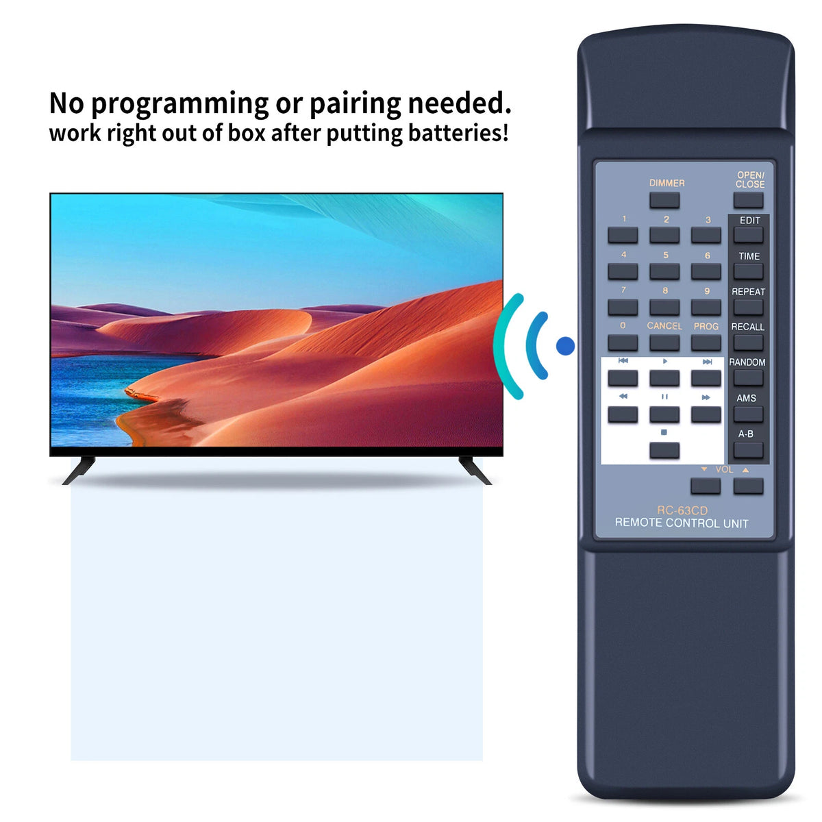 RC-63CD Remote Control For Philip s Marantz RC-48CD CD-63SE CD Player