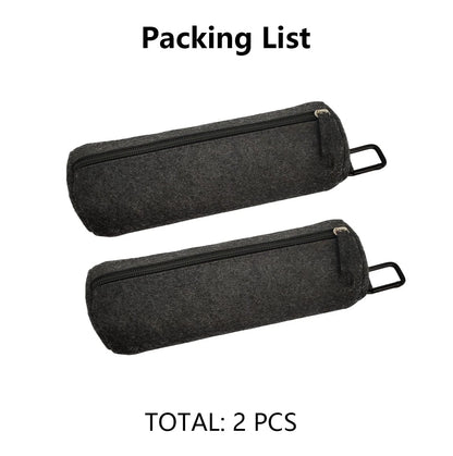 nsgglecher 2Pcs Pickleballs Holder Bag with Metal Hook, Small to Medium, Grey