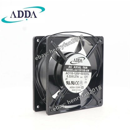 ADDA AA1281UB-AW Axial Fan 110/120V 0.33/0.27A 120*120*38MM Cabinet Cooling Fan