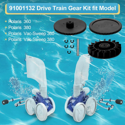 9-100-1132 Drive Train Gear Kit with Turbine Bearing for Polaris 360/380 Black