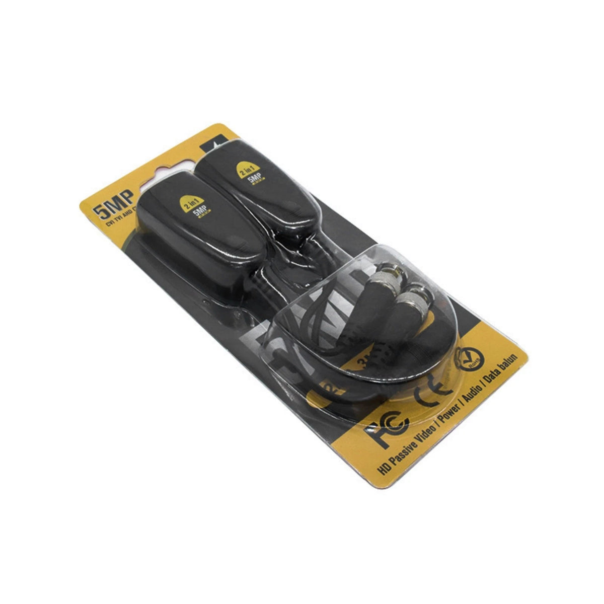 Anti-Interference BNC To POE Adapter Balun Connector For Surveillance