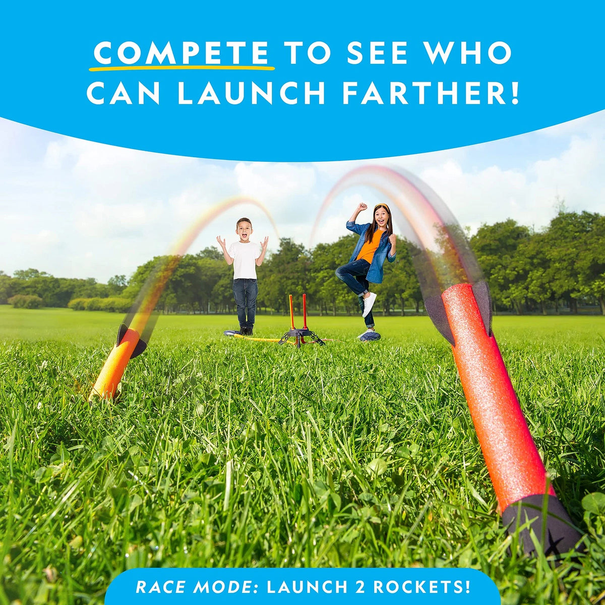 National Geographic Air Rocket Toy – Jump & Launch Dueling Medium, Multicolor