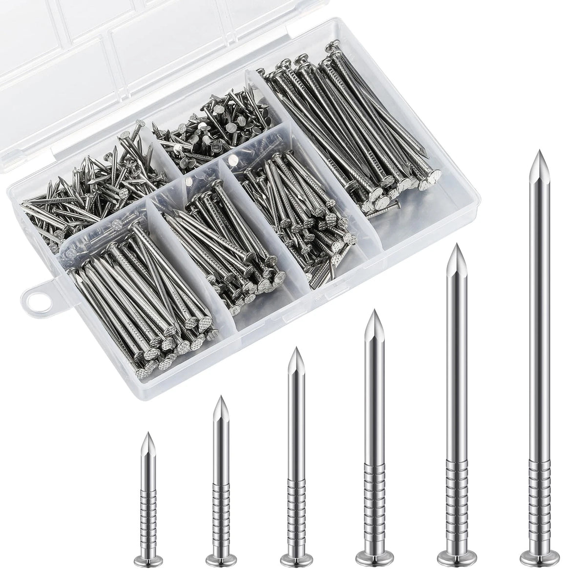Wensilon 430pcs Stainless Steel 304 Nails Kit, Hanging Ss