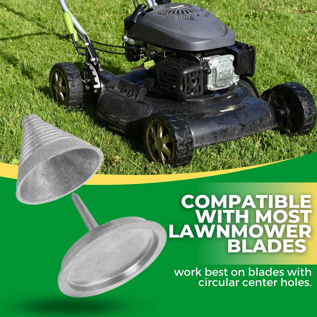 TonGass (2-Pack Metal Precision Blade Balancers for Lawn Mower 2pk, Silver