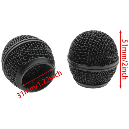 safycaby 2 PCS Microphone Ball Head Mesh Grill SM58 Head...