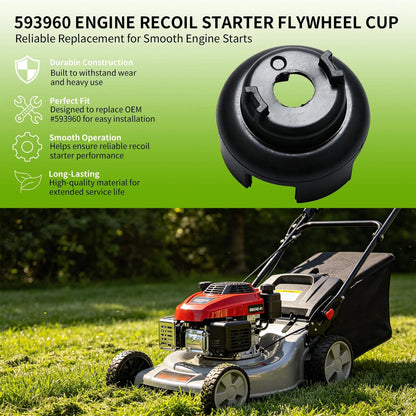 Restores Starting Recoil Starter Flywheel Cup For Briggs & Stratton 103M02