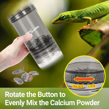 REPTI ZOO Reptile Cricket Calcium Powder Mixer, Keeper Shaker for...